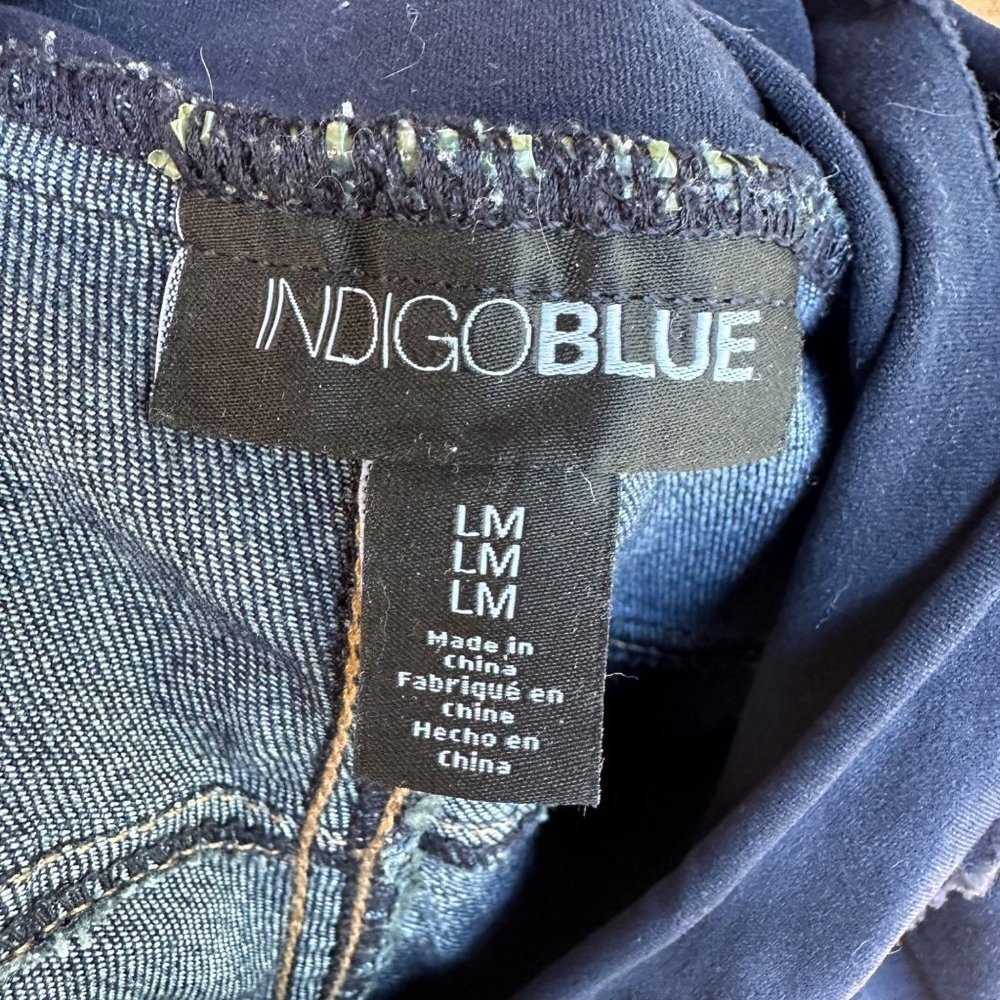 Indigo Dark Blue Maternity Skinny Stretch Size LM - Picture 8 of 15